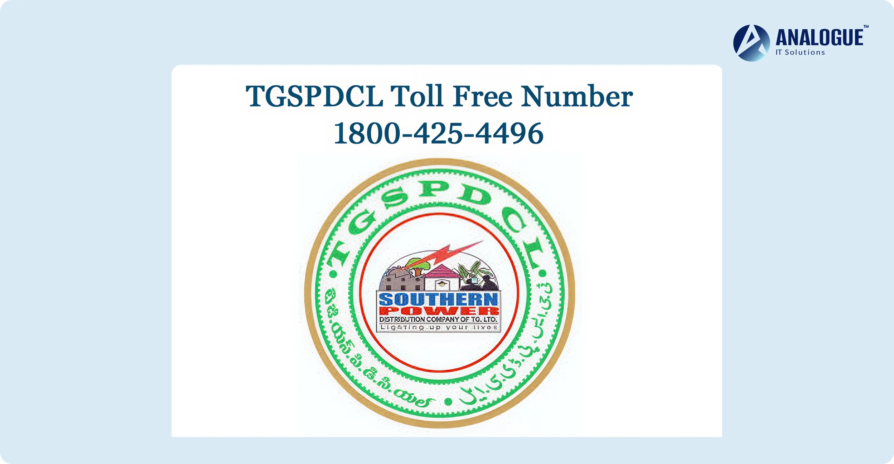 TGSPDCL Customer Care & Toll-Free Number